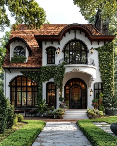 brick glass home design