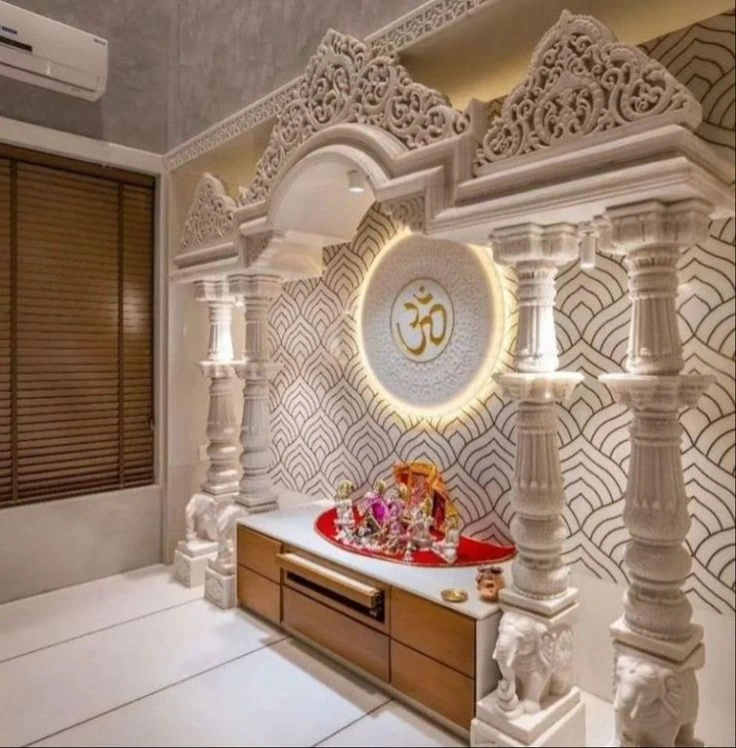 simple temple design for home