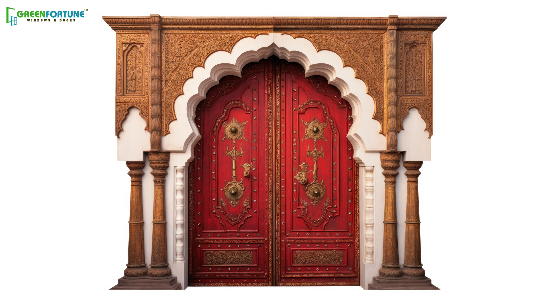 Traditional Indian-Style Double Main Door Design
