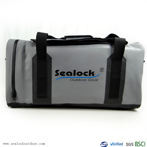 Gray Waterproof Duffle Bag 60Liter